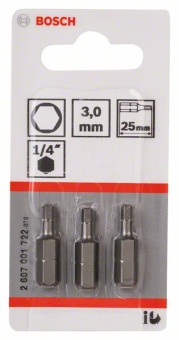 - Extra Hart HEX 3, 25 mm 2607001722 (2.607.001.722)